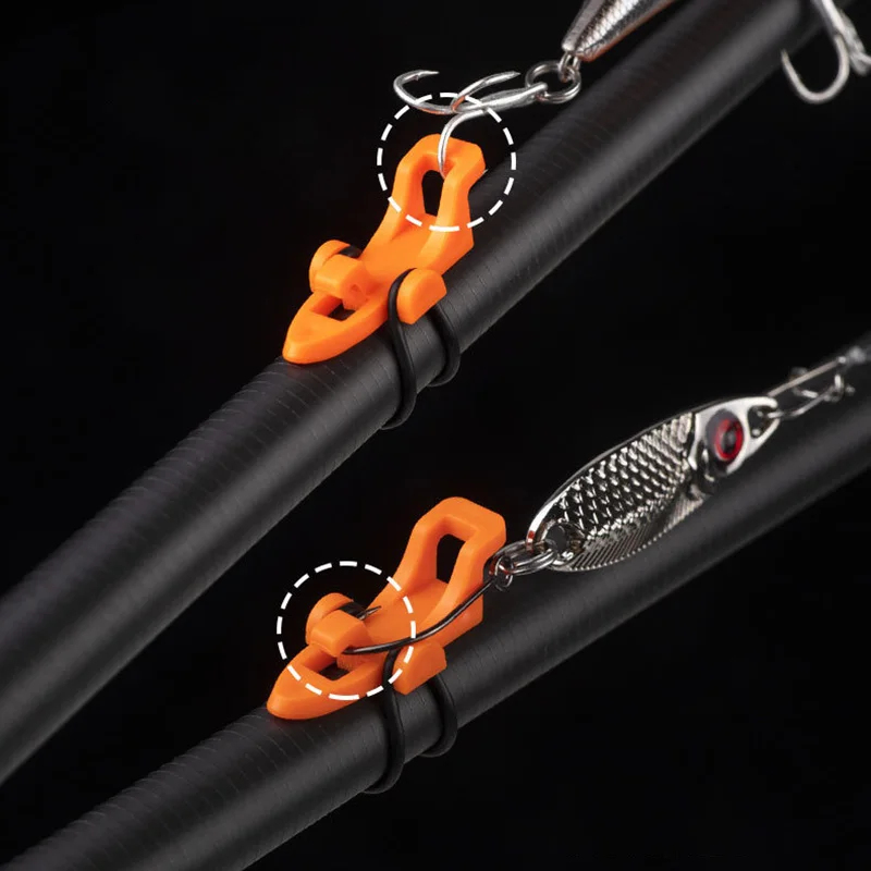 Fishing Rod Travel - 10-40SET 釣りフックキーパールアーベイトホルダー 釣り竿用ゴムリング3個付き 釣り具ポータブルアクセサリー 固定餌