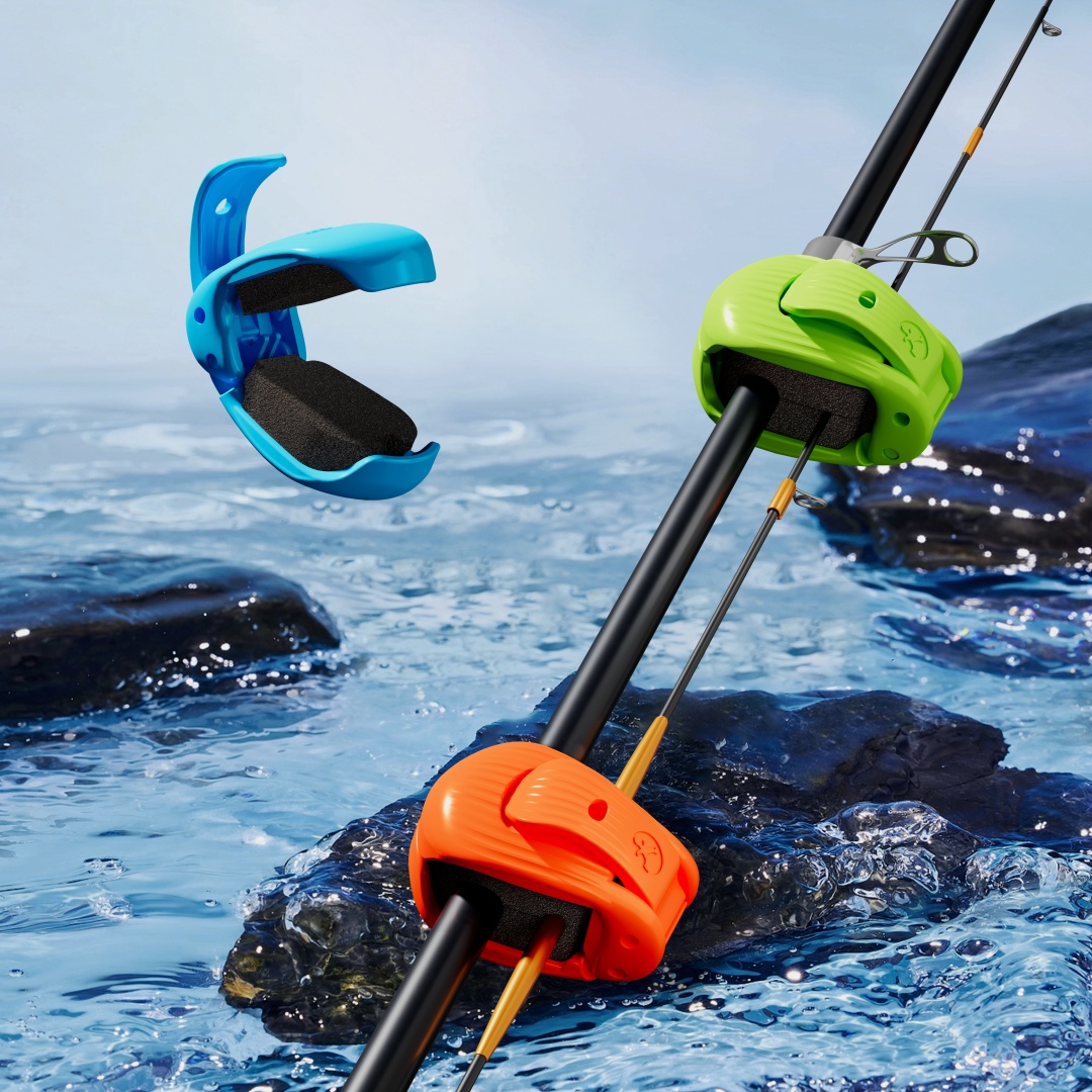 Fishing Rod Holder - 2 個のクイックアタッチ釣竿クリップ固定クリップ釣り機能的な釣竿ホルダーポータブル取り外し可能なビーチ釣竿クリップ