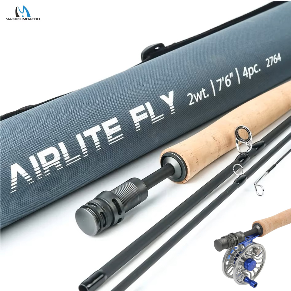 Fishing Rod Ice - MAXIMUMCATCH 7.5-10フィート 2/3WT エアライト ミディアムファースト フライロッド