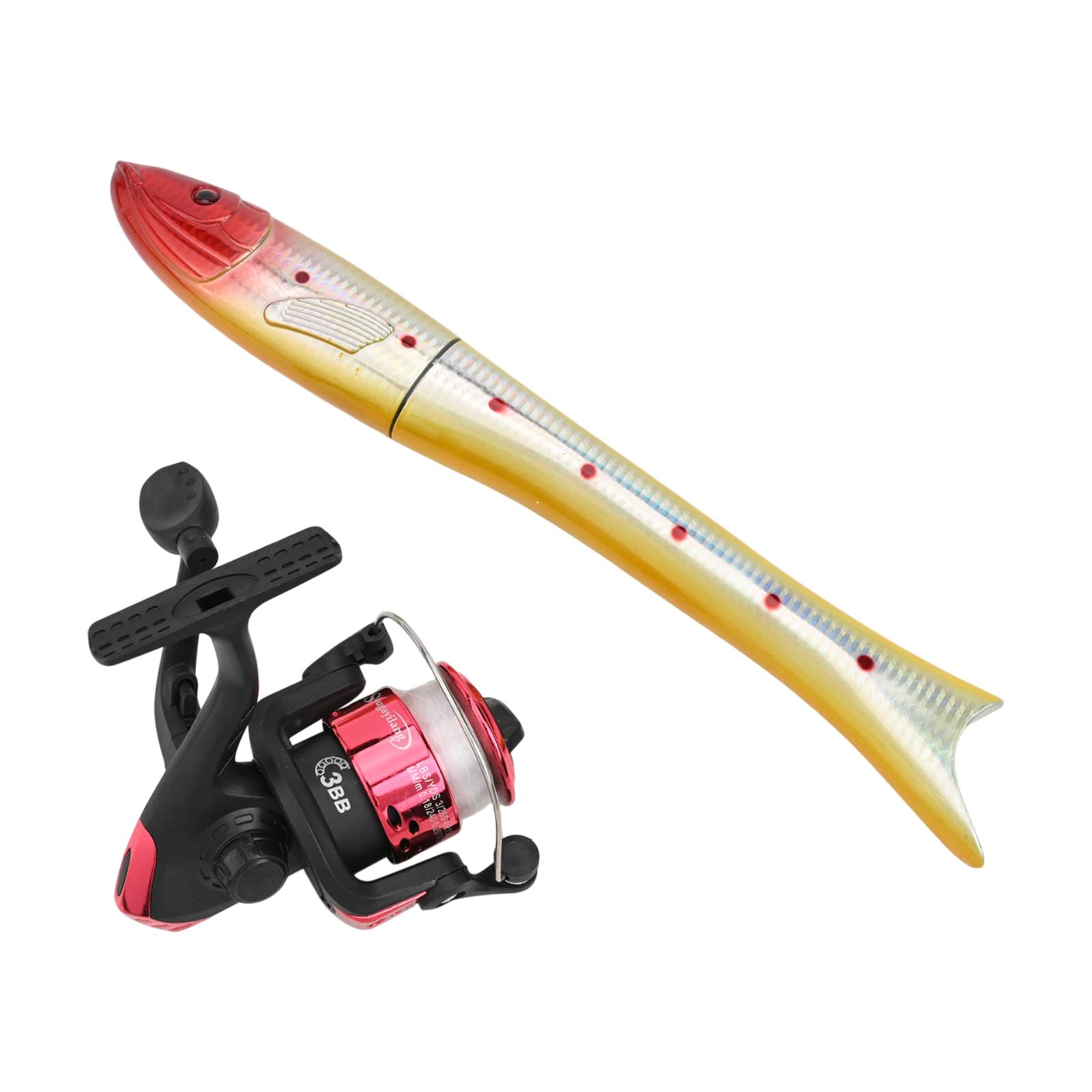 Fishing Rod Casting - 1 6m カーボン釣竿リール コンボ用 ユニークな魚の形をしたポケットデザインでキャスティングが簡単で持ち運びが便利
