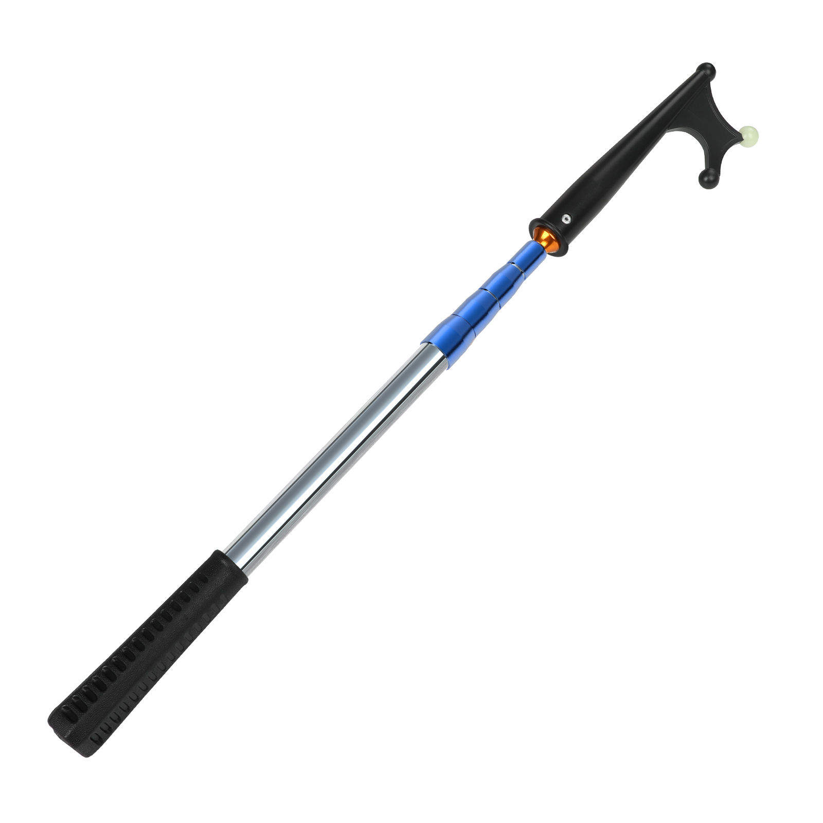 Fishing Rod Boat - SANLIKE 格納式発光ボートフックステンレス鋼マリンプッシュロッド滑り止めハンドルリストロープドッキングボートフック