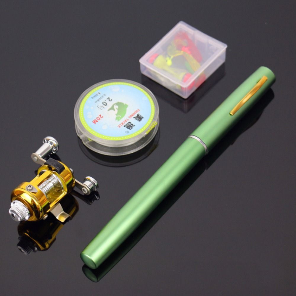伸縮式ポケット釣り竿ペン型カーボンリールミニ釣り竿アルミ合金 - Fishing Rod Spinning のレビューと価格