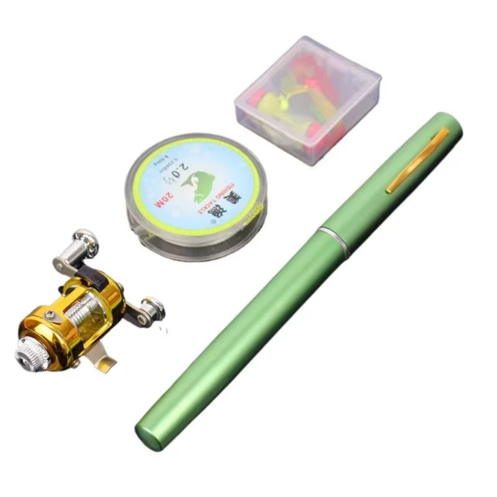伸縮式ポケット釣り竿ペン型カーボンリールミニ釣り竿アルミ合金 - Fishing Rod Spinning のレビューと価格