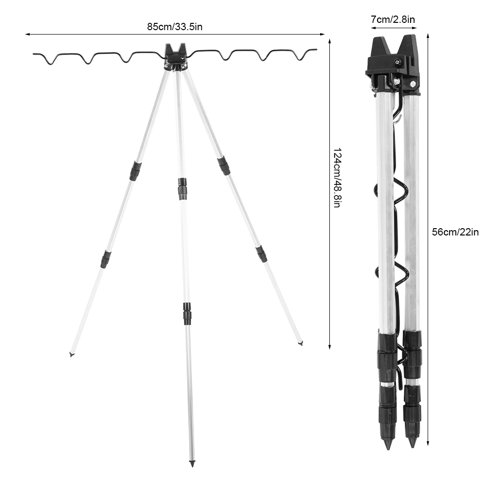 釣り竿三脚ホルダー 多機能ロッド三脚 アウトドア海釣りサポー - Fishing Rod Telescopic のレビューと価格