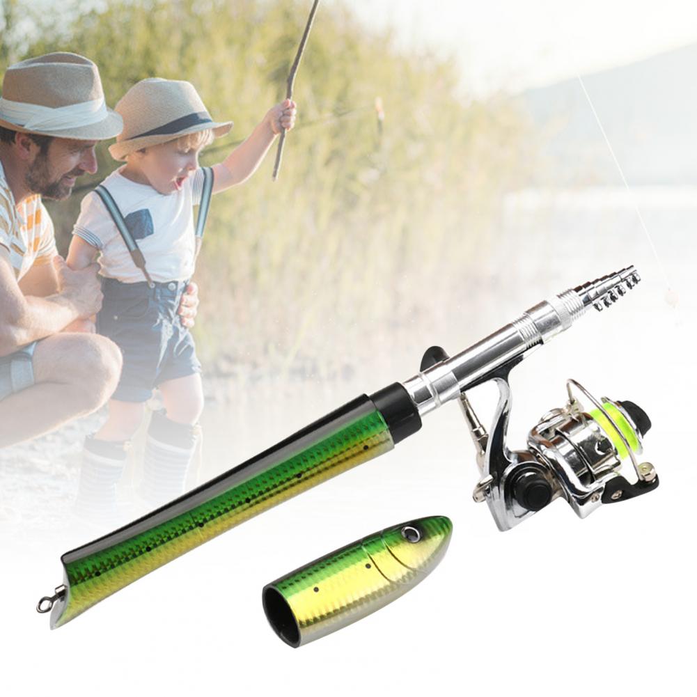 ポータブル伸縮式釣り竿,ミニ伸縮式釣り竿,リールキット,釣り - Fishing Rod Spinning のレビューと価格