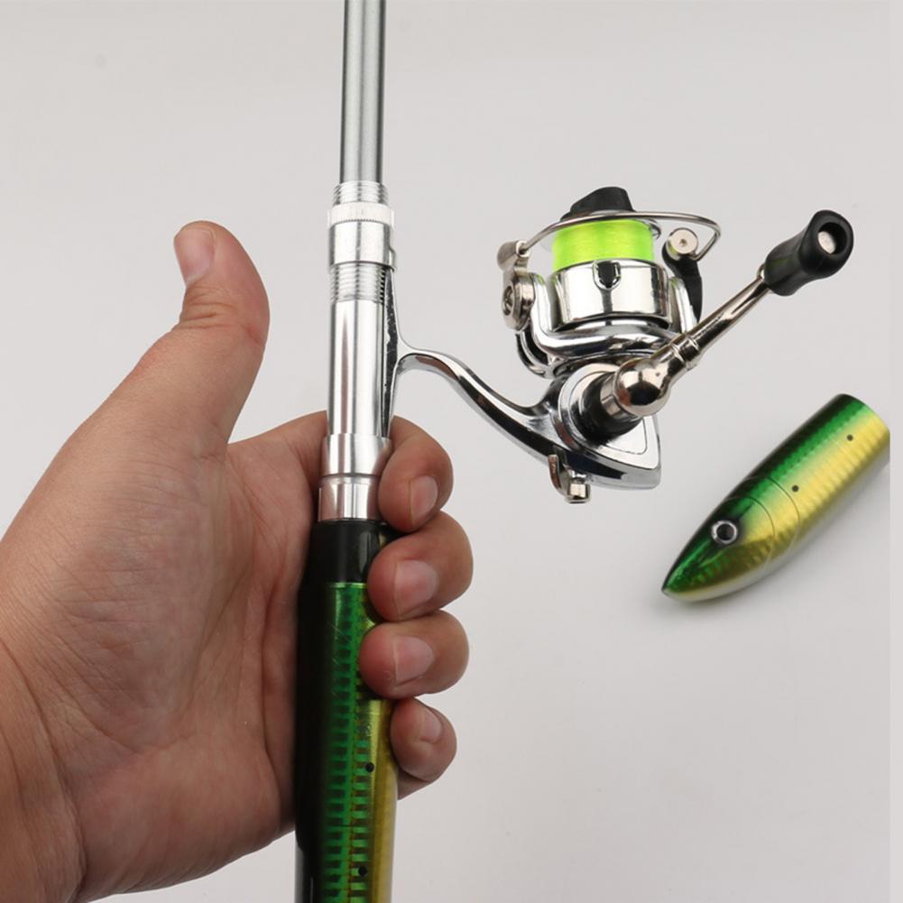 ポータブル伸縮式釣り竿,ミニ伸縮式釣り竿,リールキット,釣り - Fishing Rod Spinning のレビューと価格