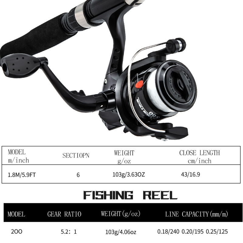 釣り竿とリールのコンビネーションキット、伸縮式キャスティング - Fishing Rod Casting のレビューと価格