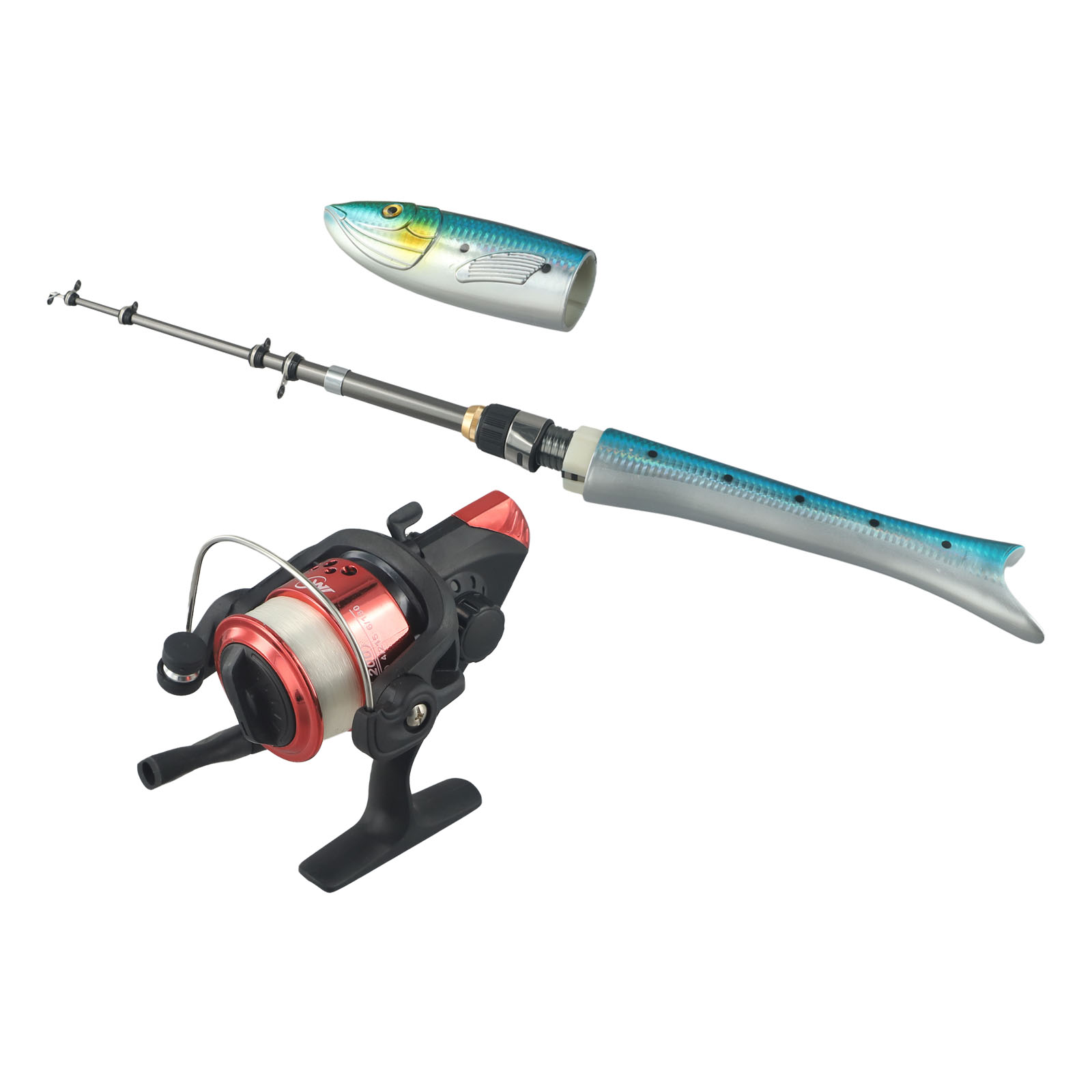 1 6m カーボン釣竿リール コンボ用 ユニークな魚の形をし - Fishing Rod Casting のレビューと価格