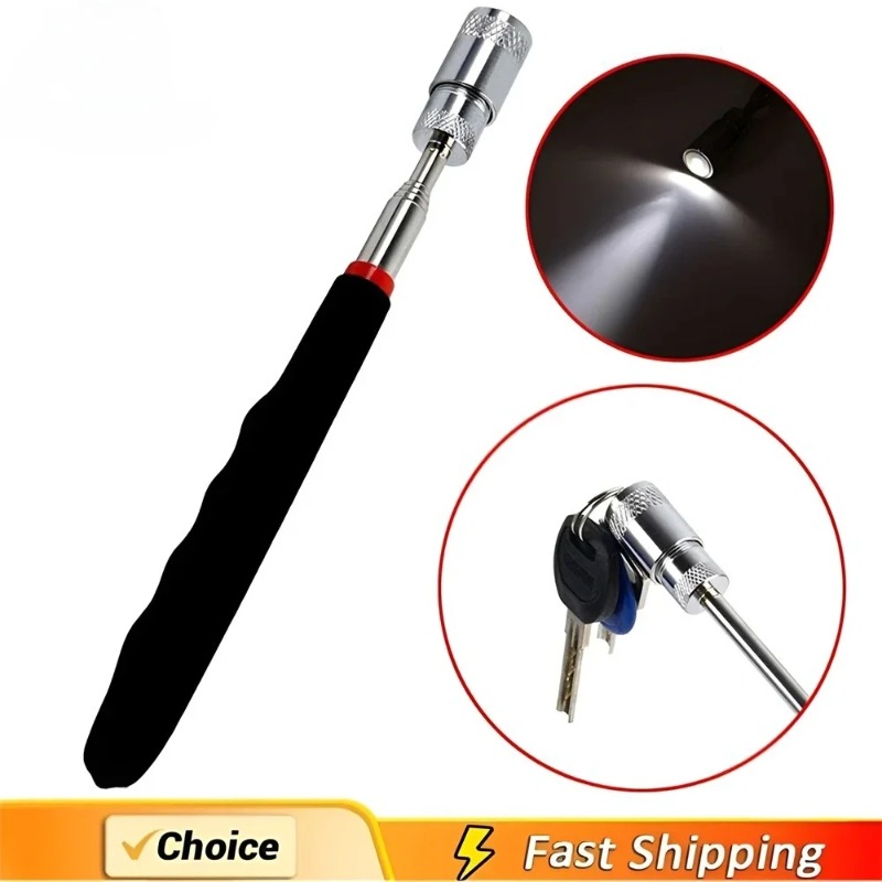 伸縮式磁気ペン LEDライト付き 拡張可能なピックアップロッ - Fishing Rod Telescopic のレビューと価格