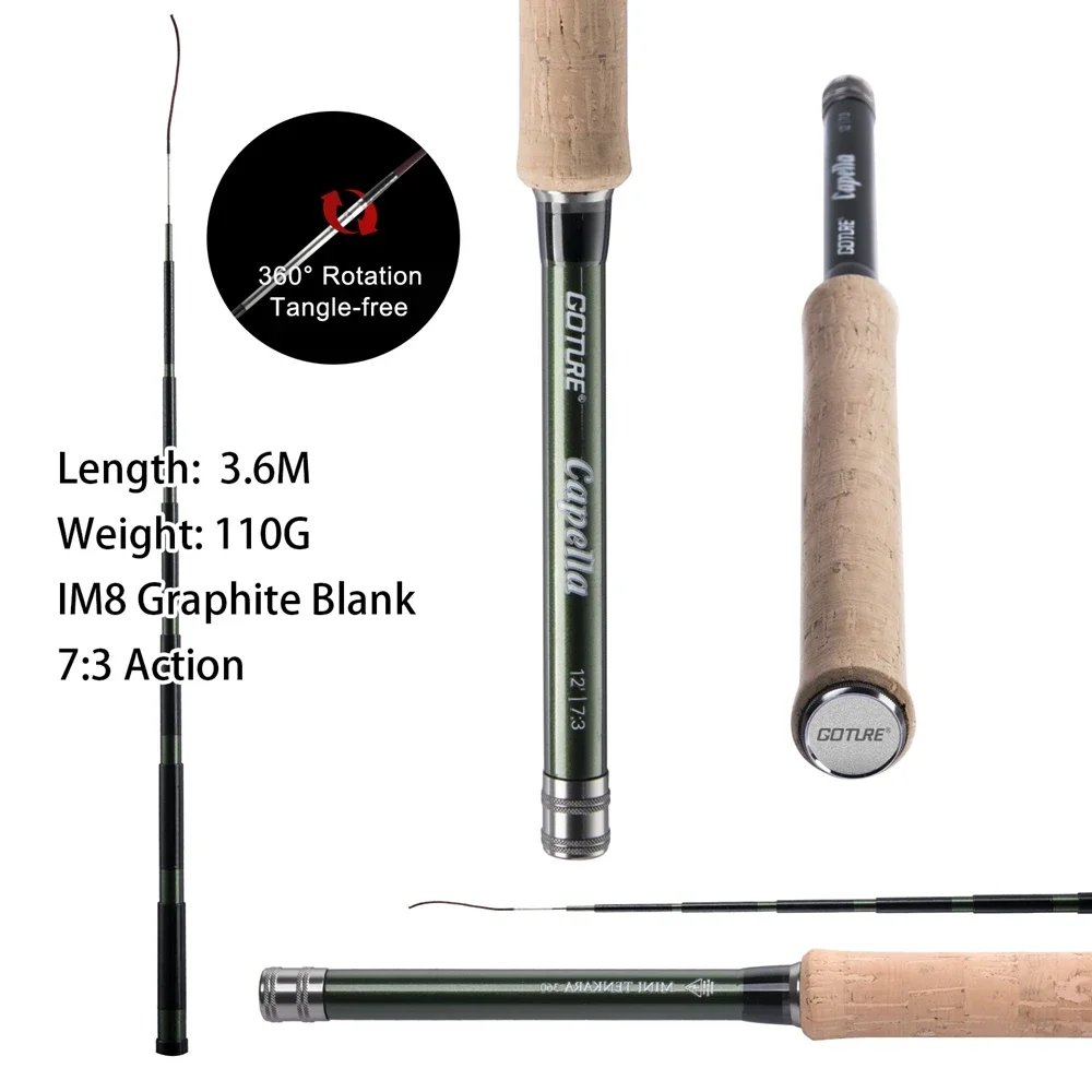 Goture 12FT クラシックテンカラフライフィッシング - Fishing Rod Fly のレビューと価格